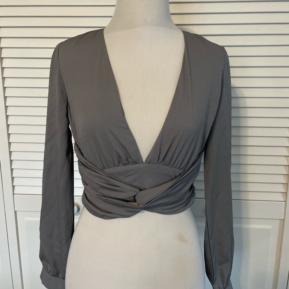 Nasty gal long sleeve crop top